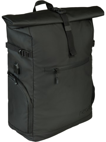 neoxx Rucksack "Vibe Roll-Top" in Schwarz - (B)30 x (H)45 x (T)15 cm