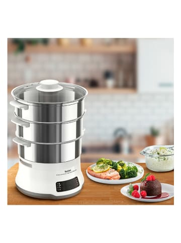 Tefal Stoomkoker "Convenient Series Deluxe" zilverkleurig/wit - 9 l