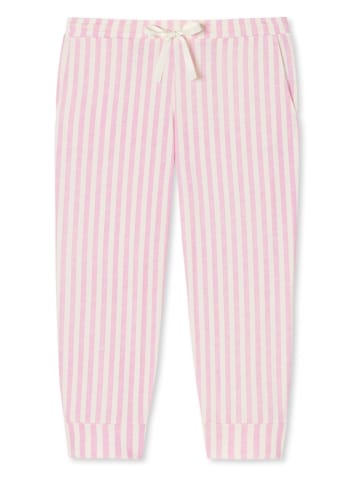 Schiesser Pyjama-Hose in Rosa/ Weiß