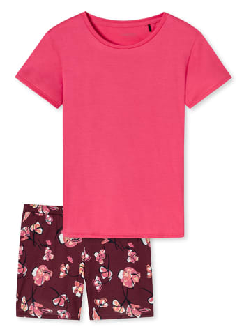Schiesser Pyjama roze/pruimkleurig