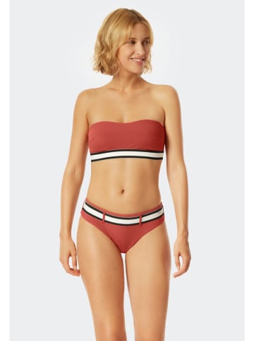 Schiesser Figi bikini w kolorze czerwonobrązowym