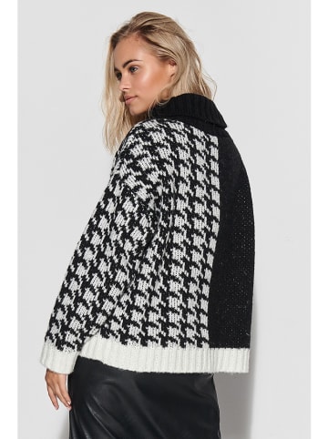 Makadamia Pullover in Schwarz/ Weiß