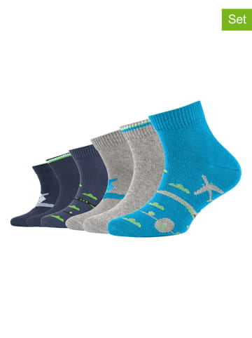 camano 18-delige set: sokken turquoise/grijs/donkerblauw