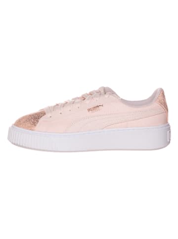 Puma Sneakers "Basket Platform Canvas" lichtroze
