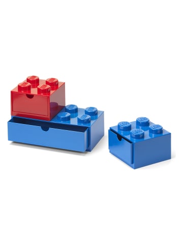 LEGO 3er-Set: Schubladenboxen in Blau/ Rot