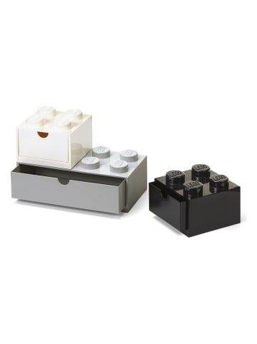 LEGO 3-delige set: ladeboxen grijs/wit/zwart