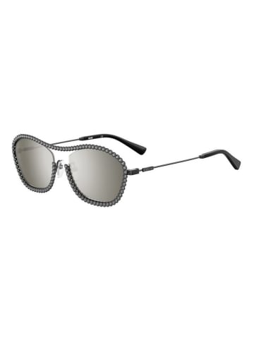Moschino Damen-Sonnenbrille in Schwarz/ Hellblau