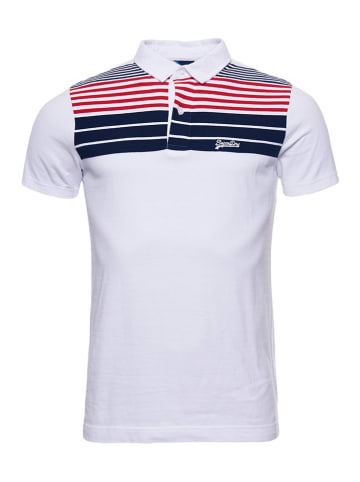 Superdry Poloshirt "Academy Stripe" wit/meerkleurig