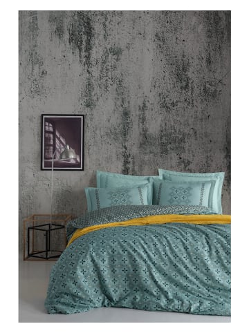 Elizabed Renforcé beddengoedset "Minimal" turquoise