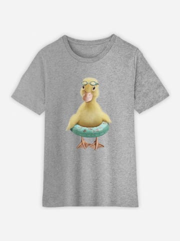 WOOOP Koszulka "Duck bouee" w kolorze szarym