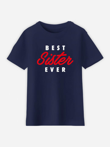 WOOOP Shirt "Best sister ever" donkerblauw