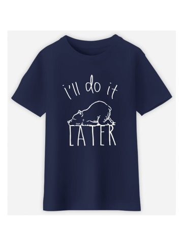 WOOOP Shirt "I'll do it later" donkerblauw