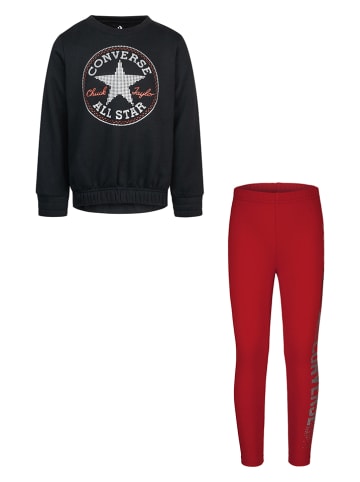 Converse 2tlg. Outfit in Rot/ Schwarz