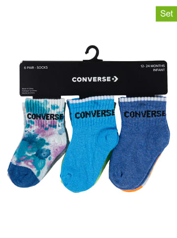 Converse 3-delige set: sokken blauw/meerkleurig