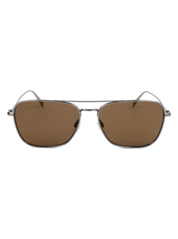 Levi's Męskie okulary przeciwsłoneczne w kolorze srebrno-brązowym