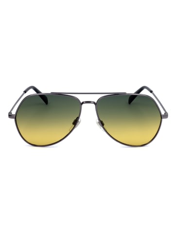 Levi´s Herenzonnebril zilverkleurig/groen-geel