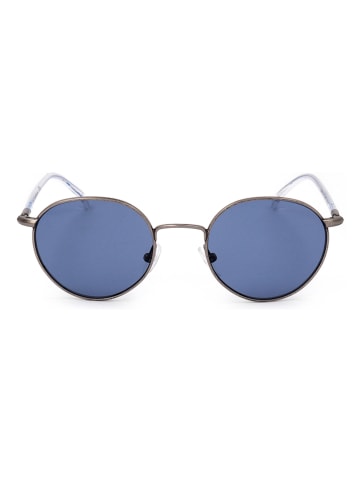 Calvin Klein Męskie okulary przeciwsłoneczne w kolorze srebrno-niebieskim