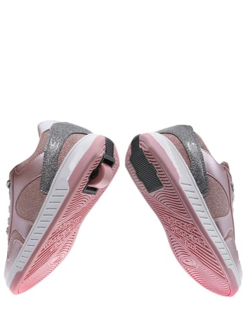 Breezy Rollers Sneakers in Silber/ Pink