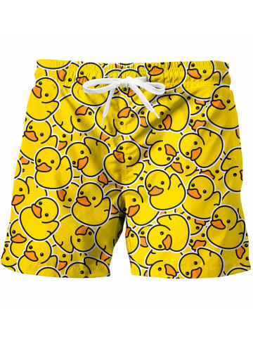 Mr GUGU & MISS GO Kąpielówki w kolorze żółtym ze wzorem