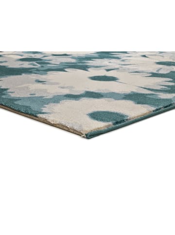 Atticgo Laagpolig tapijt blauw/beige/meerkleurig