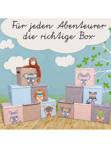 Lifeney Aufbewahrungsbox "Elefant" in Hellbraun/ Grau - (B)33 x (H)33 x (T)33 cm