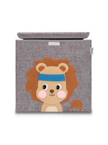 Lifeney Pudełko "Lion" w kolorze szaro-beżowym - 33 x 33 x 33 cm