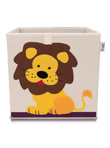 Lifeney Pudełko "Lion" w kolorze beżowo-żółtym - 33 x 33 x 33 cm