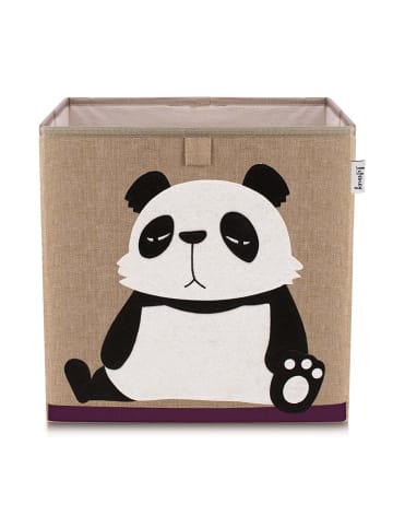 Lifeney Pudełko "Panda" w kolorze jasnobrązowo-białym - 33 x 33 x 33 cm