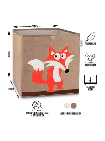 Lifeney Pudełko "Fox" w kolorze jasnobrązowo-pomarańczowym - 33 x 33 x 33 cm