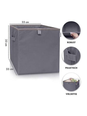 Lifeney Aufbewahrungsbox in Anthrazit - (B)33 x (H)33 x (T)33 cm