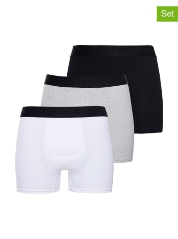 Superdry 3-delige set: boxershorts grijs/wit/zwart