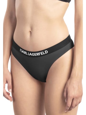 Karl Lagerfeld Figi bikini w kolorze czarnym