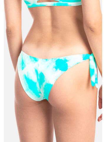 Karl Lagerfeld Bikini-Hose in Türkis/ Weiß