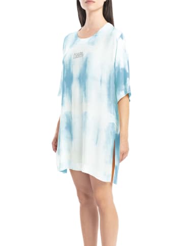 Karl Lagerfeld Strandkleid in Türkis/ Weiß