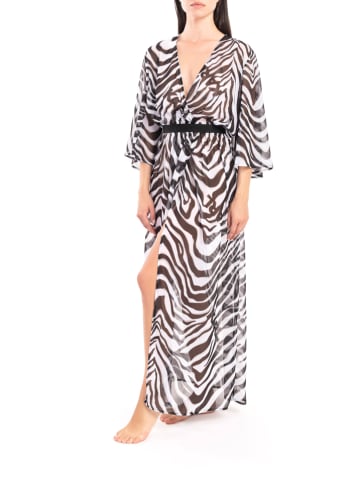 Karl Lagerfeld Strandkleid in Schwarz/ Weiß