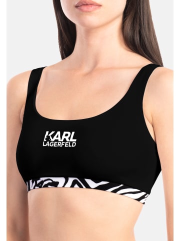 Karl Lagerfeld Biustonosz bikini w kolorze czarnym