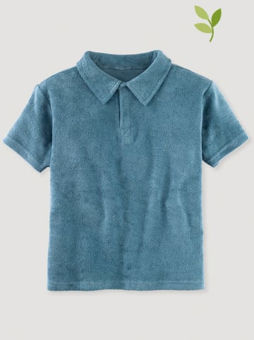 Hessnatur Frottee-Poloshirt in Blau