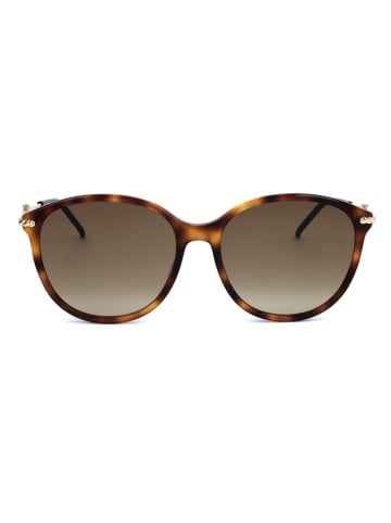 ELIE SAAB Damskie okulary przeciwsłoneczne w kolorze złoto-brązowo-oliwkowym