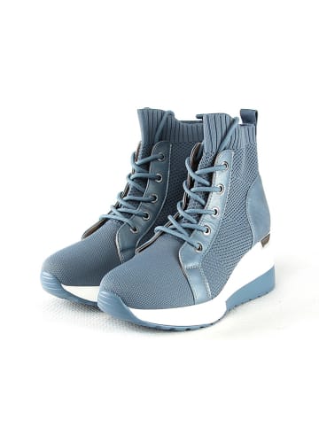 Foreverfolie Sneakersy w kolorze niebiesko-białym