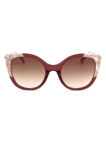 Longchamp Damen-Sonnenbrille in Rot-Beige/ Hellbraun
