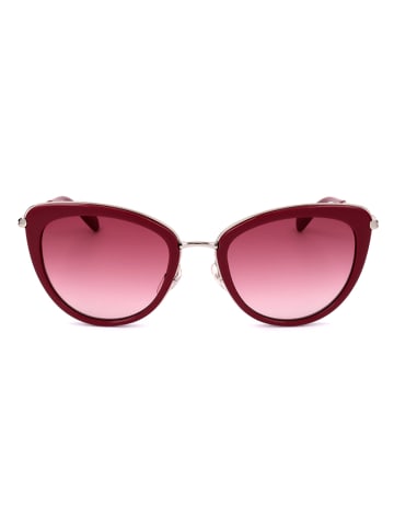 Longchamp Damskie okulary przeciwsłoneczne w kolorze srebrno-czerwono-różowym