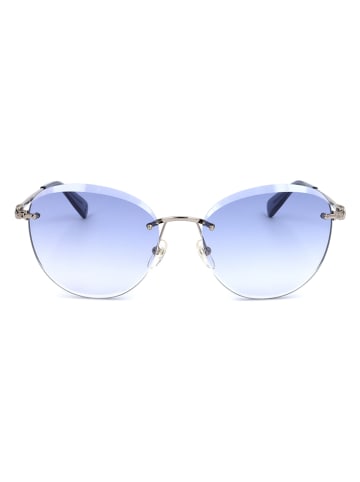 Longchamp Damskie okulary przeciwsłoneczne w kolorze srebrno-błękitnym