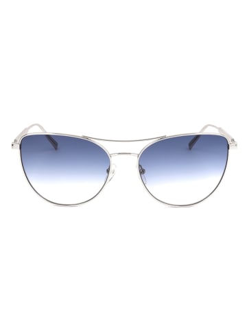 Longchamp Damskie okulary przeciwsłoneczne w kolorze srebrno-niebieskim