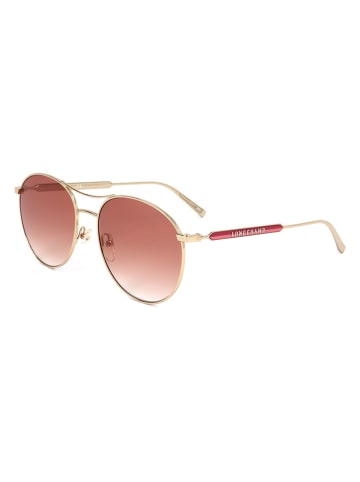 Longchamp Damen-Sonnenbrille in Gold/ Hellbraun
