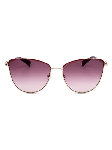 Longchamp Damen-Sonnenbrille in Gold-Rot/ Lila