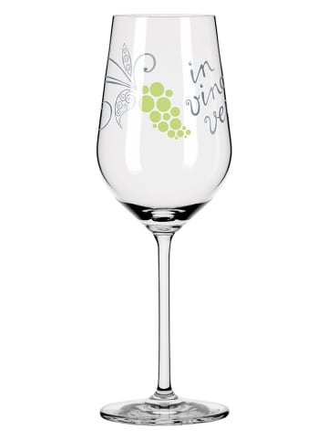 RITZENHOFF Wittewijnglas "Heart Crystal" grijs/green - 364 ml