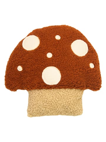 little nice things Kussen "Cogumelo" bruin/crème - (L)25 x (B)24 cm