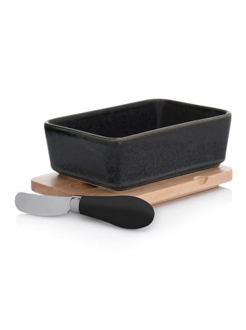 DUKA Botervloot antraciet/bruin - (B)15 x (H)10,5 x (D)6 cm