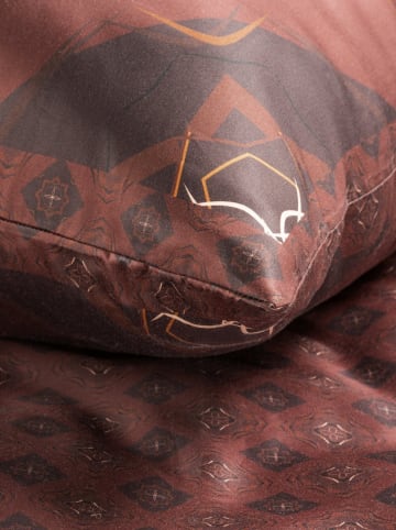 Eurofirany Mako-satijnen beddengoedset "Morocco" bordeaux/meerkleurig