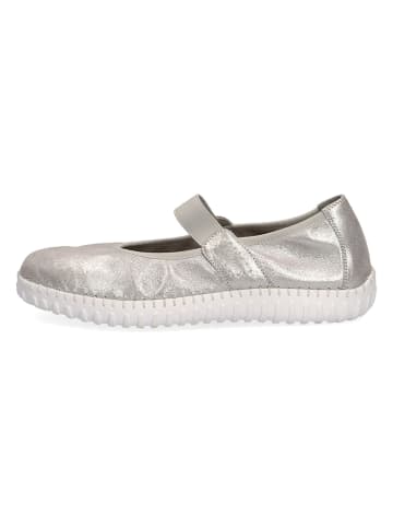 Caprice Leder-Spangenballerinas "Silvia" in Silber